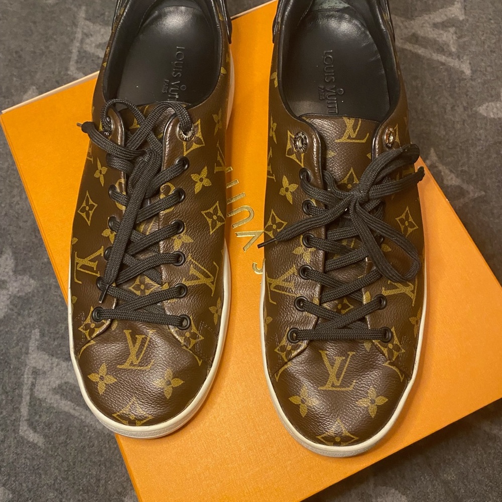 🔥💧Vintage LV all leather brown monogram sneakers💧🔥